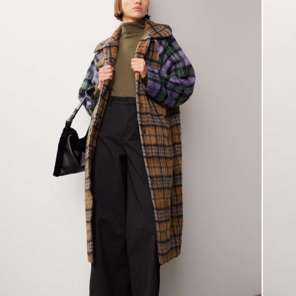 Peter Som Plaid Pea Coat